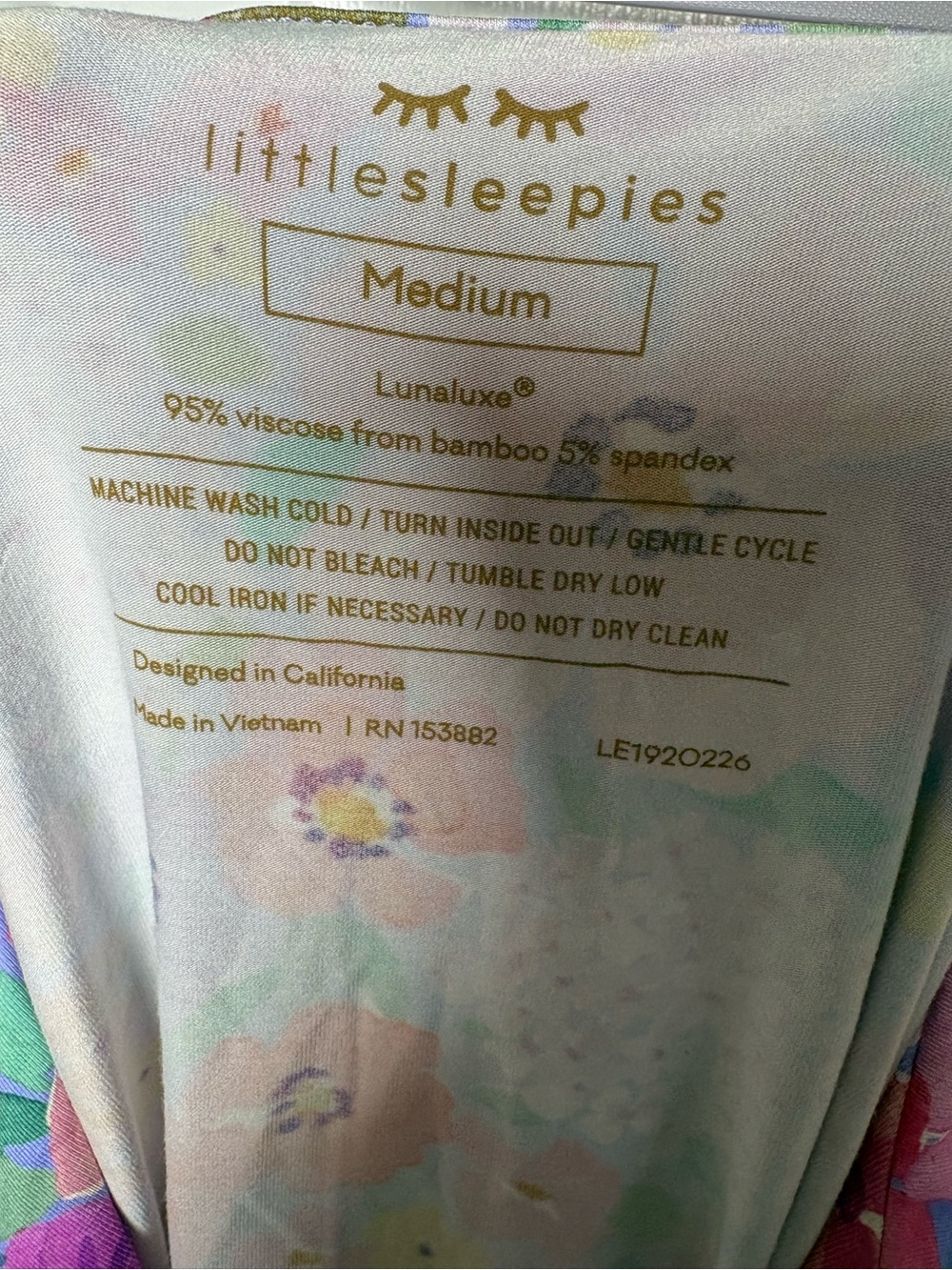 Little Sleepies Sweet Springs Bamboo Pajama Top Women’s Medium NWT - Picture 4 of 4